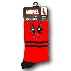 4/$25 Marvel Comics Novelty Crew Socks Deadpool Design New